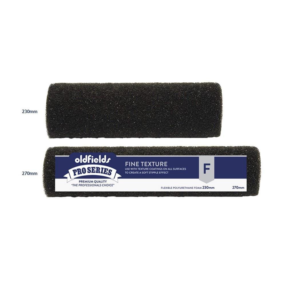 Comparison of Oldfields Pro Series fine texture foam rollers in 230mm and 270mm sizes