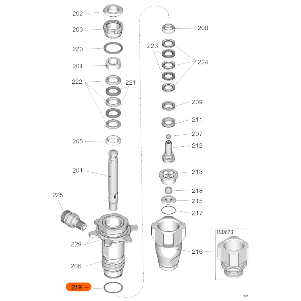 Graco Cylinder O-Ring Packing for ProConnect Endurance Displacement Pump (17V093)