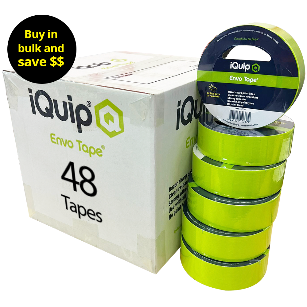 iQuip 30-Day Envo Masking Tape 18mm x 50m / Box of 48 Rolls