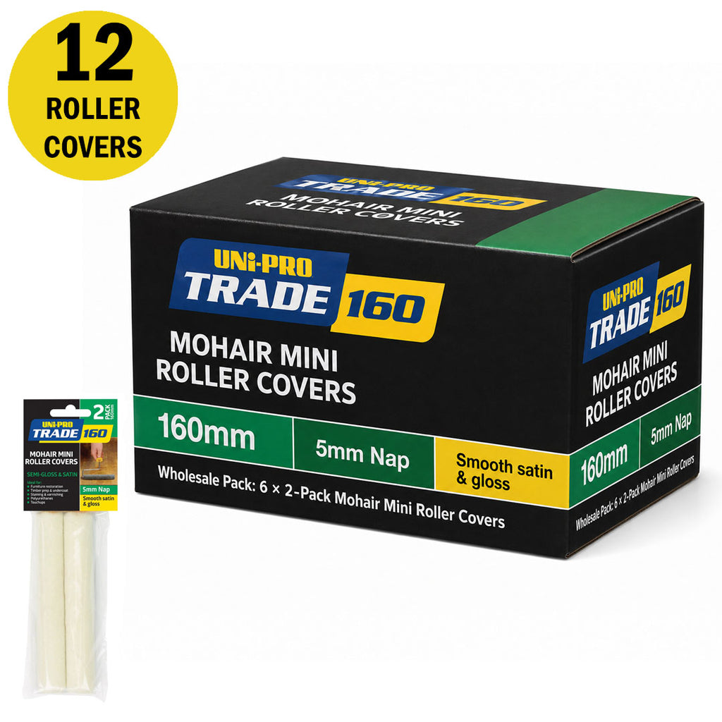 Uni-Pro Trade 160mm Mohair Covers 2 Pack 5mm Nap - Box of 6