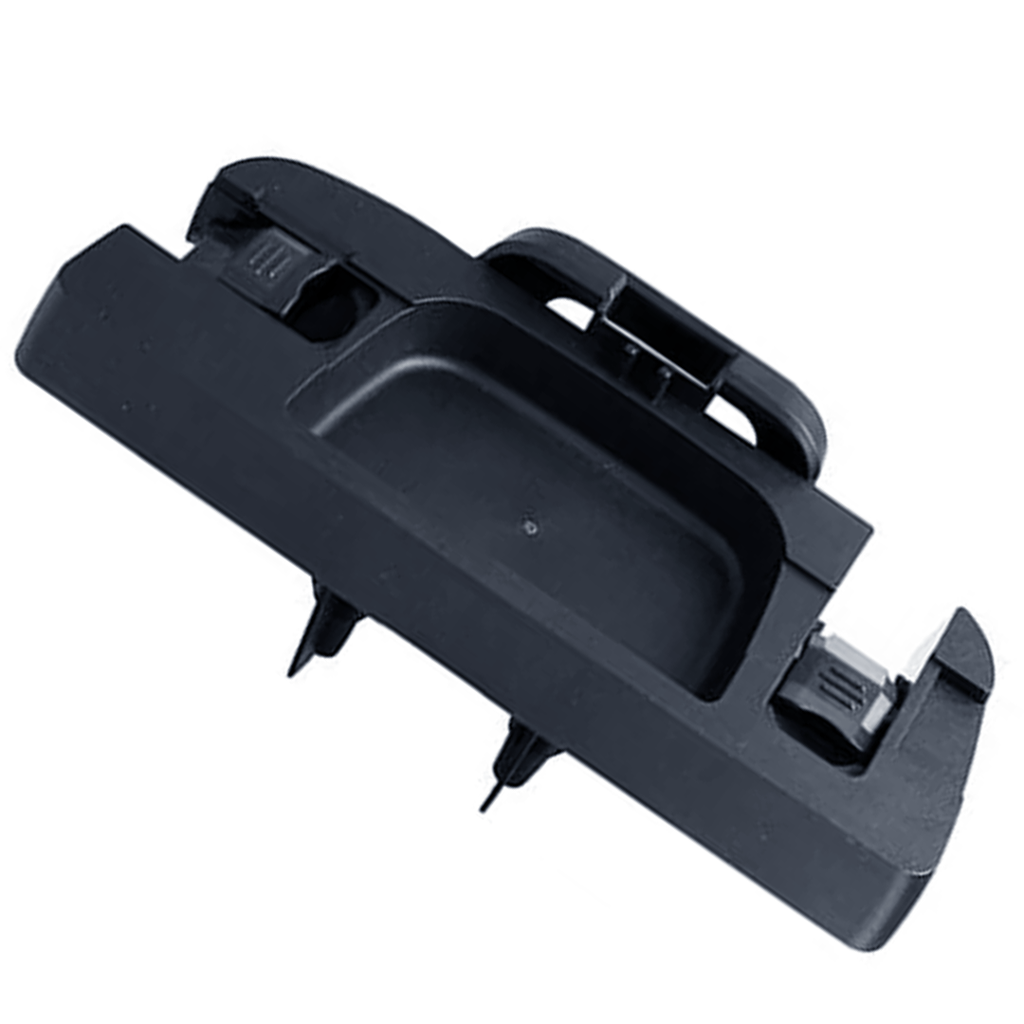 Close-up of the Mirka case fastening accessory showing the durable black plastic build