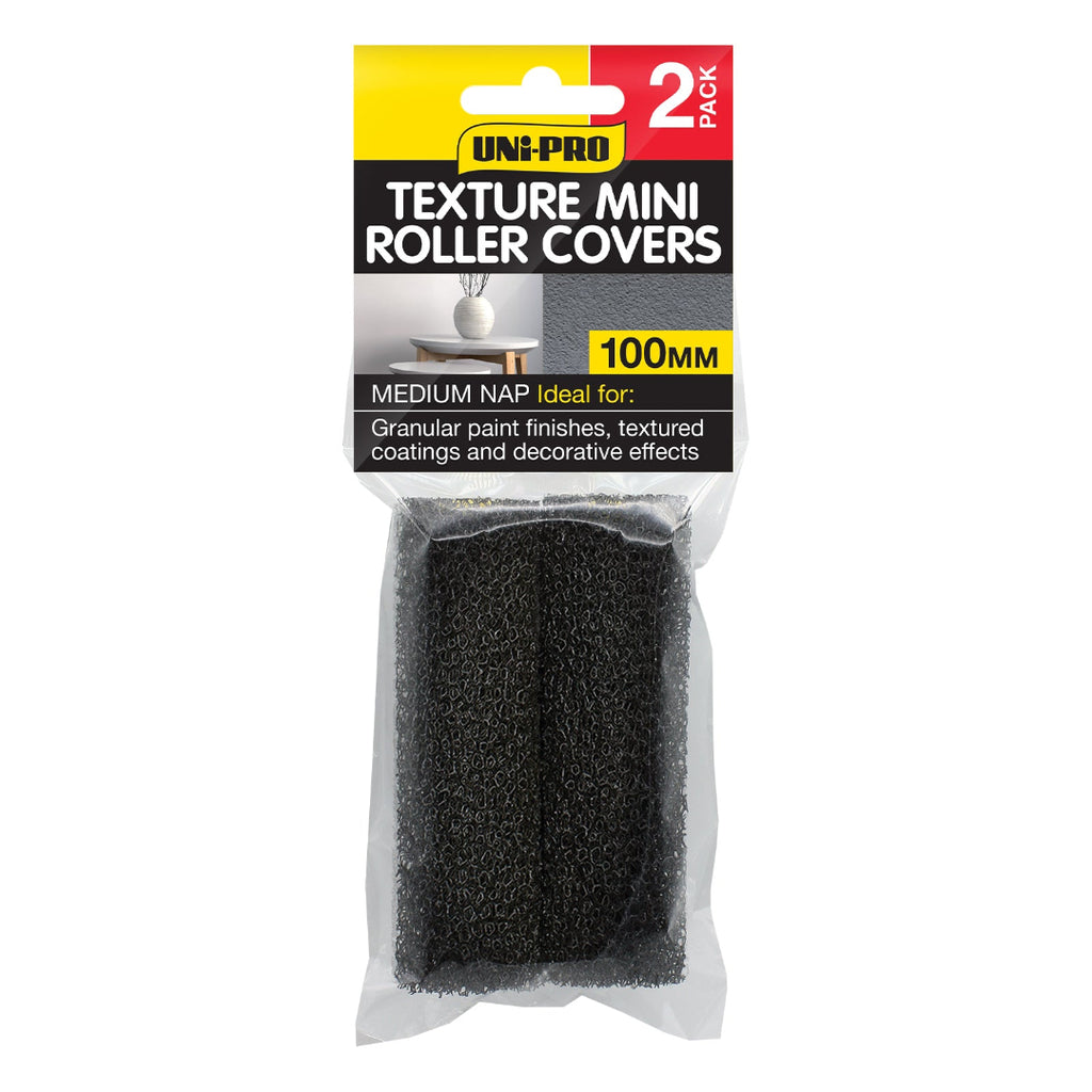 Uni-Pro Texture Mini Rollers 100mm Pack of 2 - Box of 6