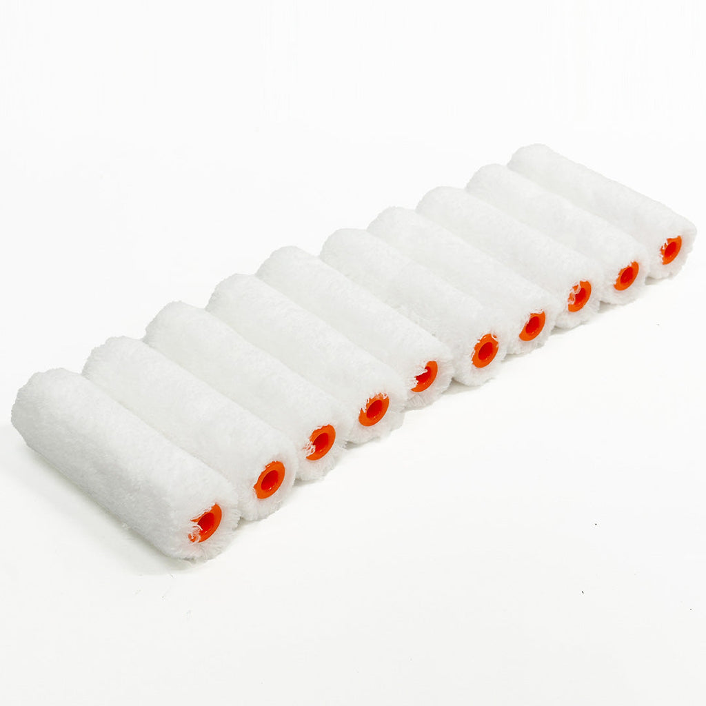 Mini-Microfibre 100mm Rollers 10mm Nap - 6/24/48 packs of 10 rollers - Best Price in Australia