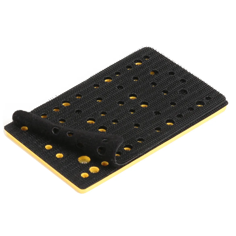 A 54-hole protective interface layer for Mirka DEOS backing pads on a white background