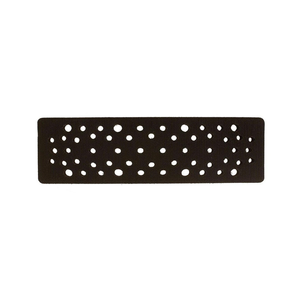 Mirka 70x198mm interface pad with a 56-hole pattern for sanding rounded contours