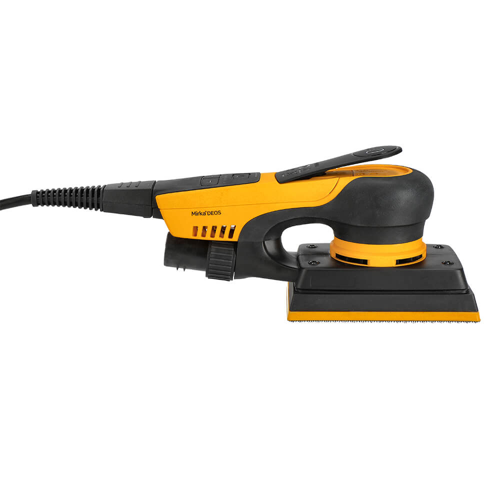 Mirka DEOS II 353CV orbital sander with a compact 10cm profile for tight spaces