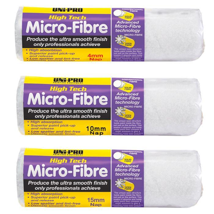 Uni-Pro High Tech Microfibre Roller Covers - Box of 12