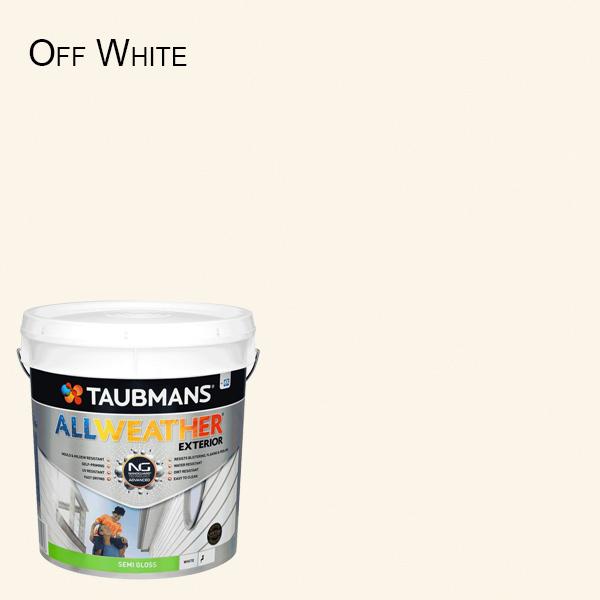 Taubmans All Weather Semi Gloss - 15L - White Exterior Paint Self Priming  187400/15L