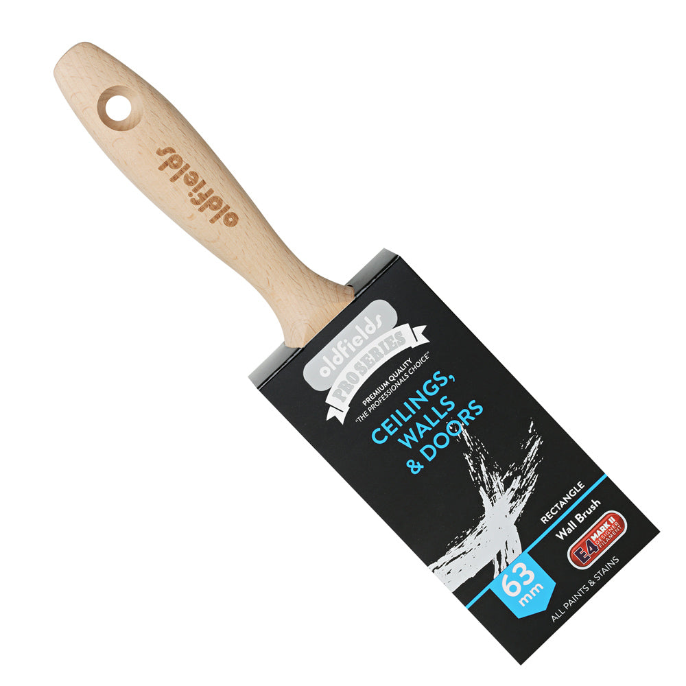 Oldfields Pro Series 63mm Rectangle Wall Brush, professional trade quality paint brush