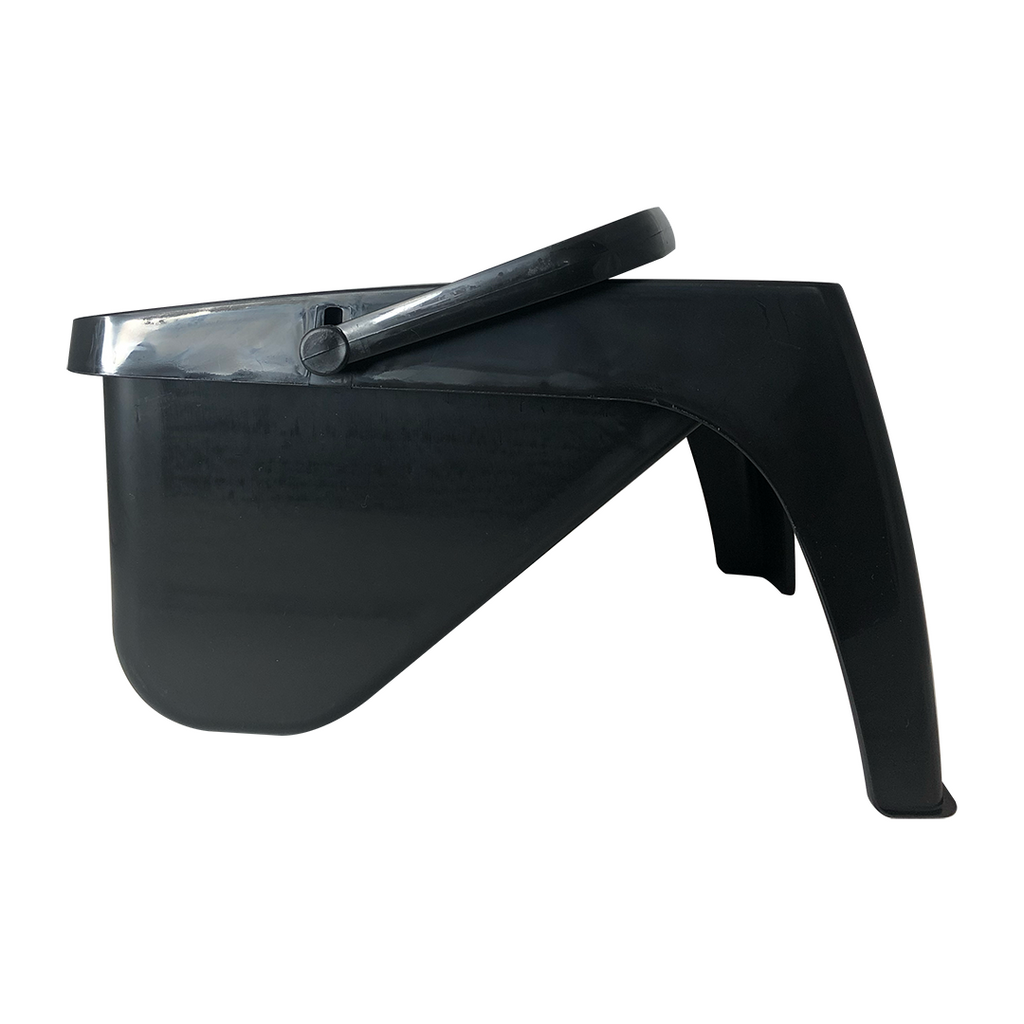 Ergonomic design of the Rokset Pro Roller Bucket with durable black polypropylene body