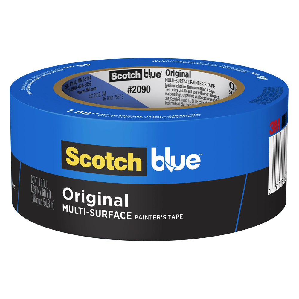 3M ScotchBlue 2090 Original Multi-Surface Painter’s Masking Tape - 48mm x 55m / Sold by Box