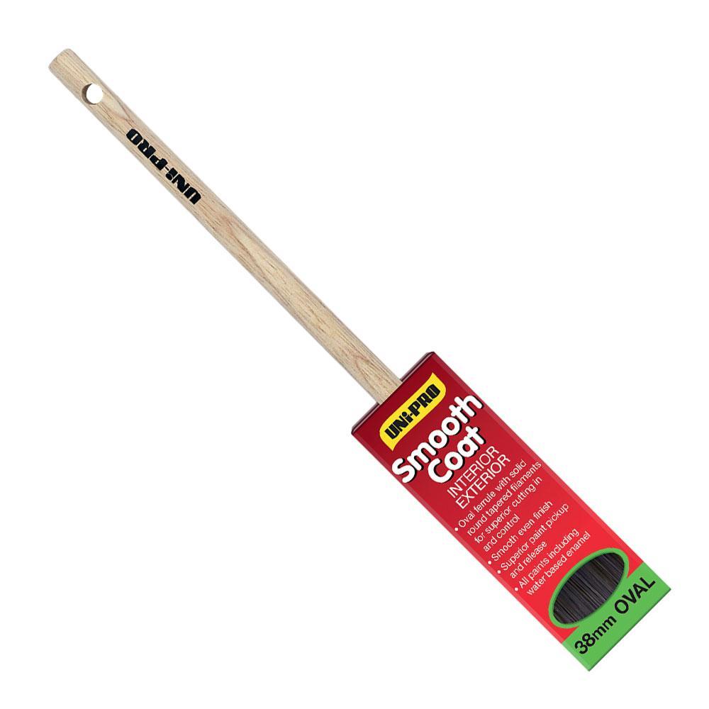 Uni-Pro Smooth Coat Synthetic Oval Cutter Paint Brush - Box of 12