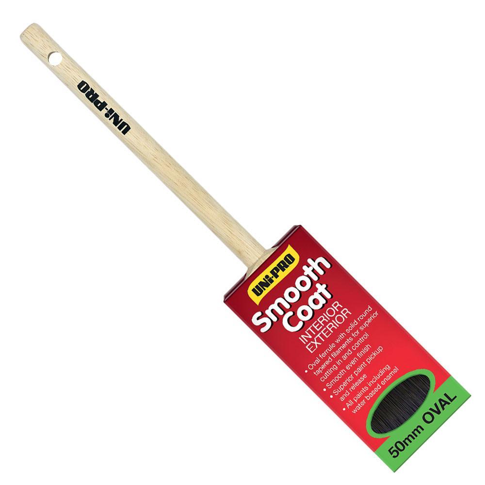 Uni-Pro Smooth Coat Synthetic Oval Cutter Paint Brush - Box of 12