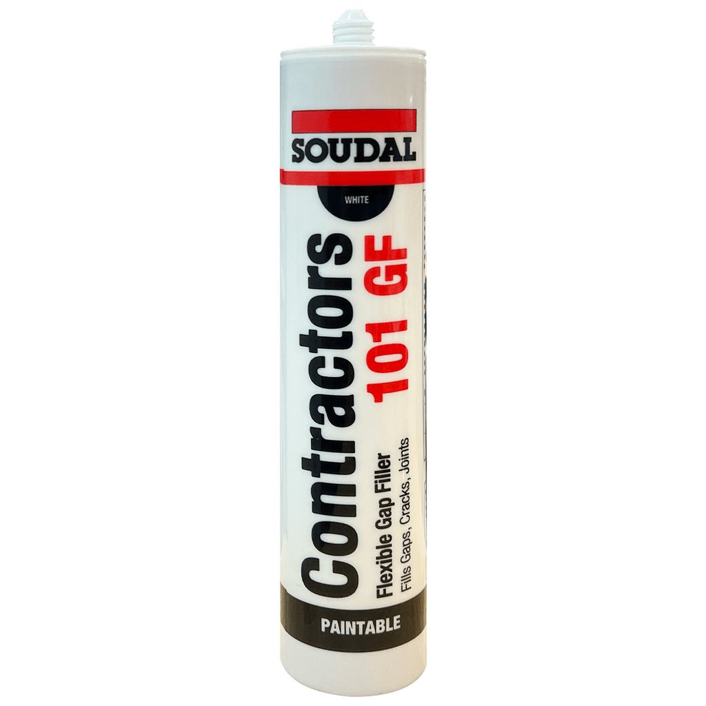 Soudal Contractors 101 GF paintable acrylic sealant cartridge for filling gaps and cracks