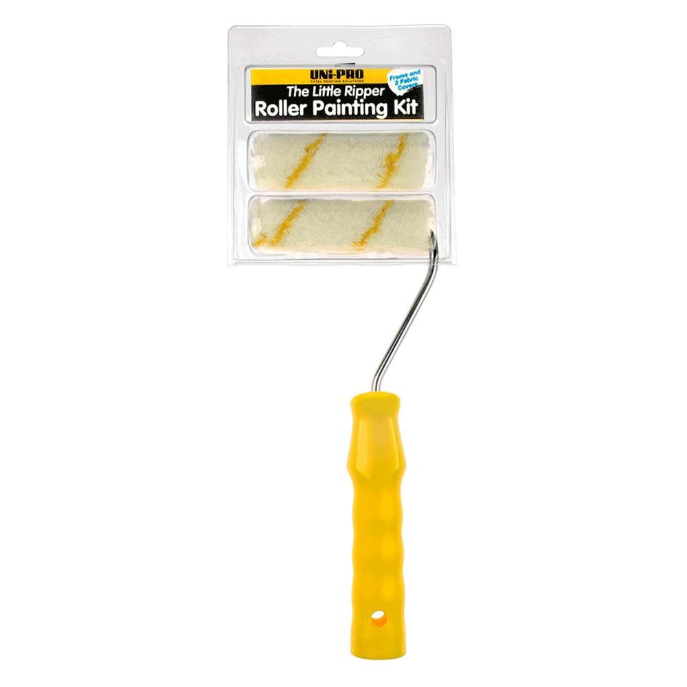 Uni-Pro Little Ripper 100mm Yellow Stripe Roller Set 11mm Nap - Box of 6
