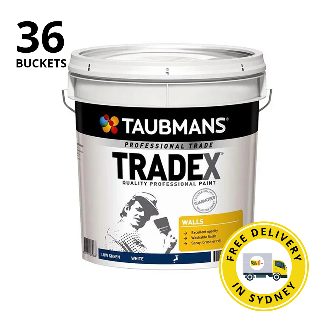 Taubmans Tradex  Low Sheen Interior Wall Paint 15L - 36 Bucket Bulk Deal
