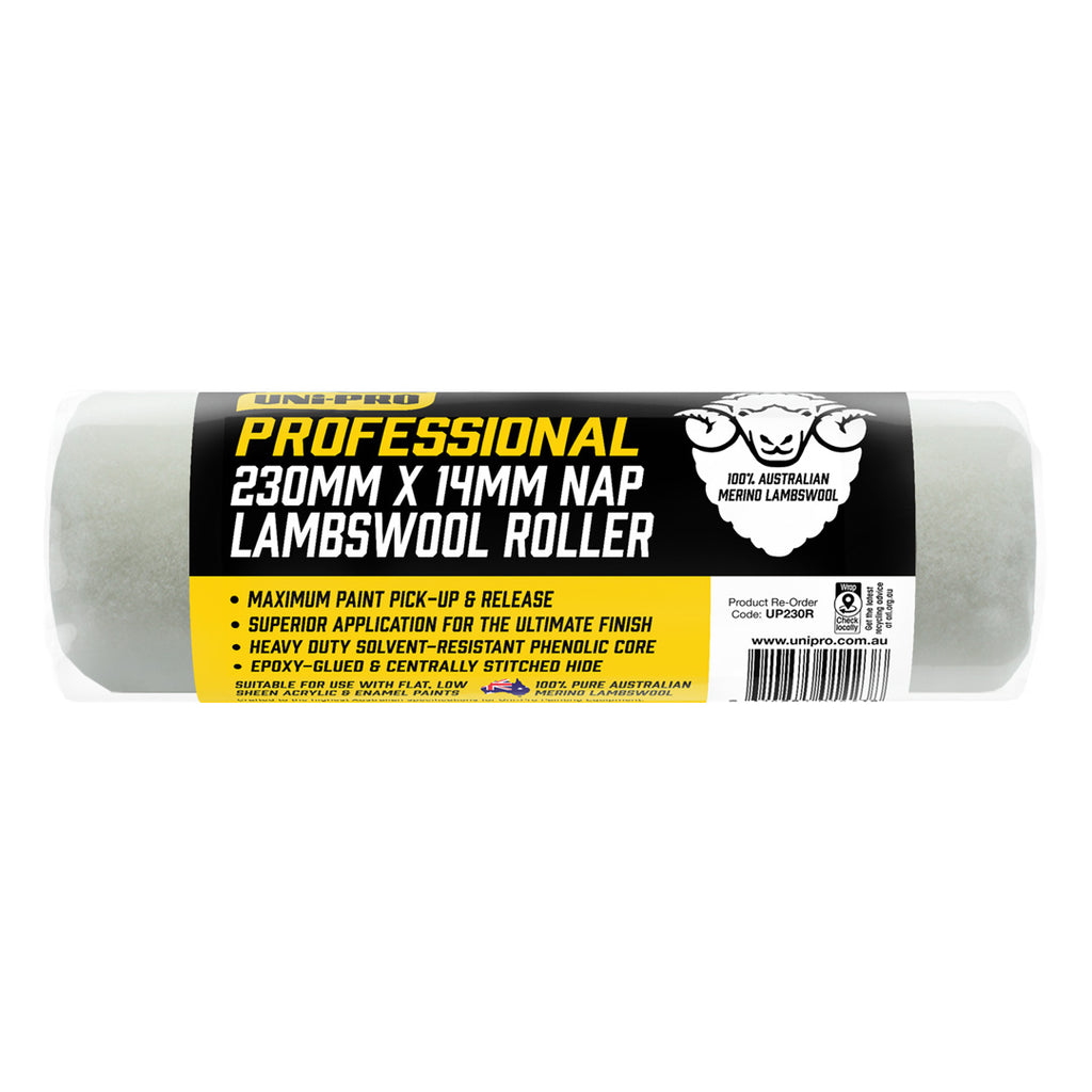 Uni-Pro Professional 230mm Sheepskin Roller Covers - Sold by Box