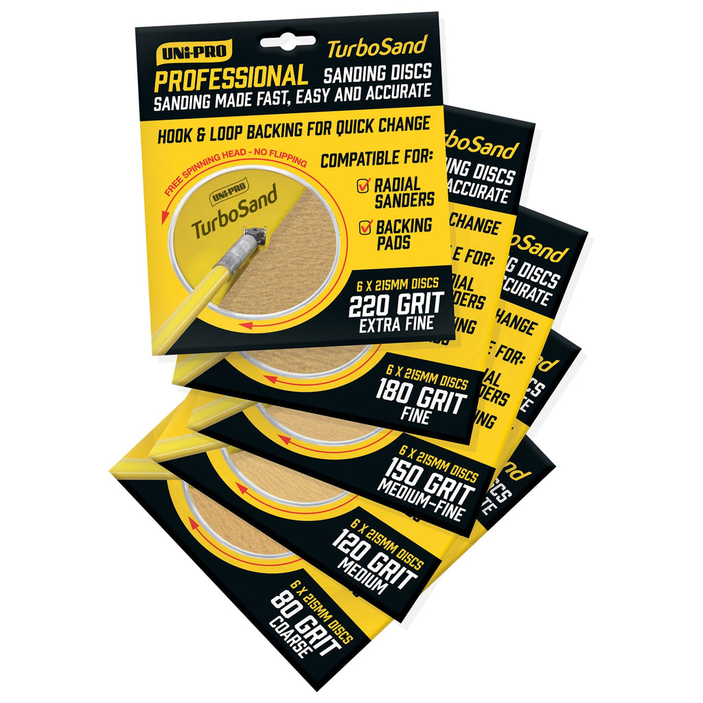 Uni-Pro Professional TurboSand Disc 6 Pack - Box of 12