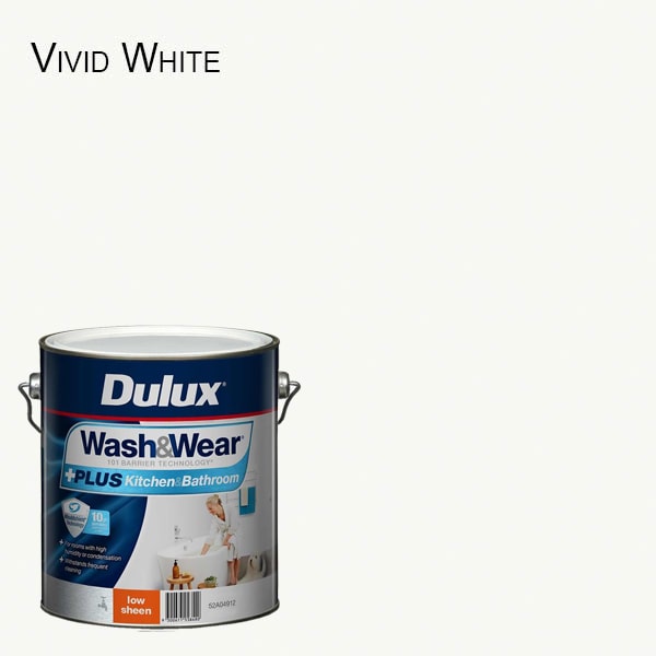 DULUX Wash&Wear + PLUS Kitchen & Bathroom Low Sheen 10L