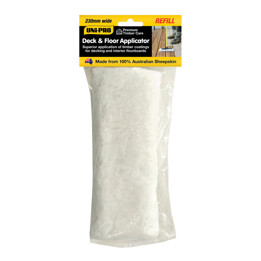 Uni-Pro Sheepskin Floor Applicator Block/Handle & Pad Complete - Box of 6