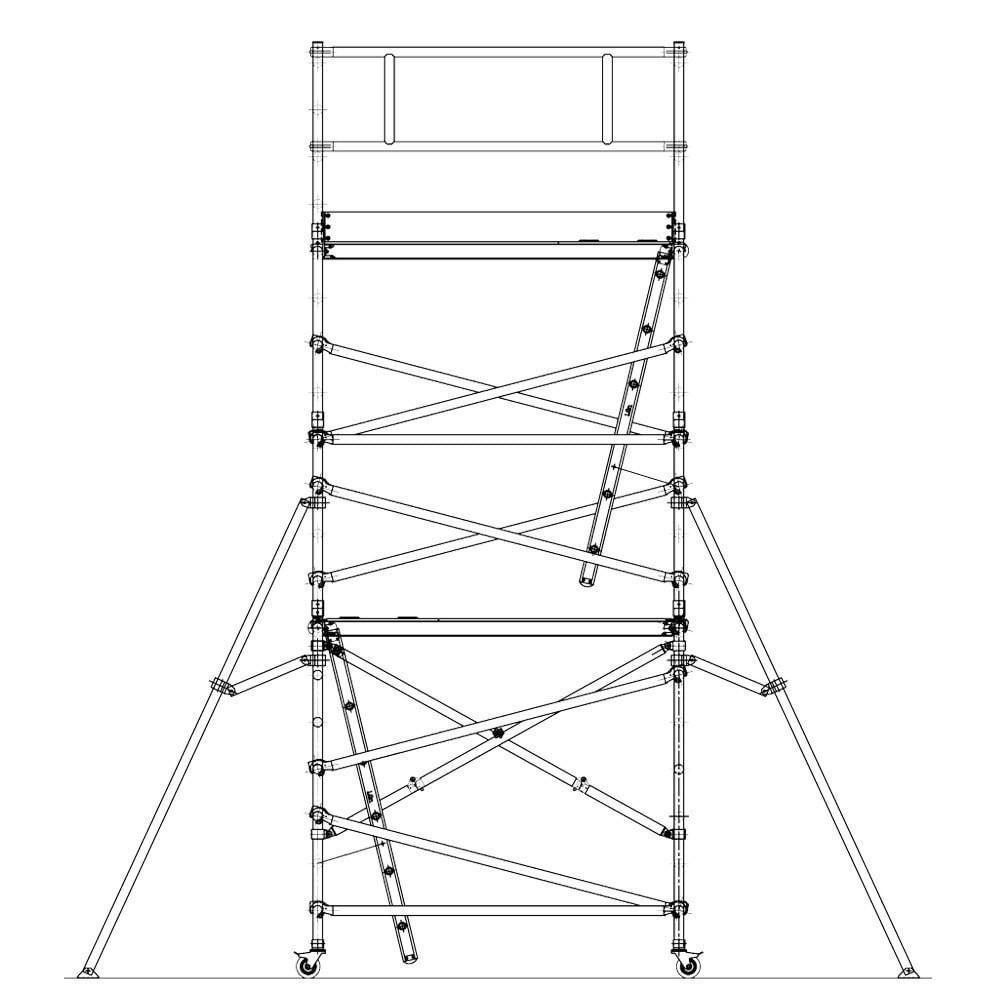 Oldfields Zippy Scaff 3.9m Extension Pack (Max Height Upgrade)