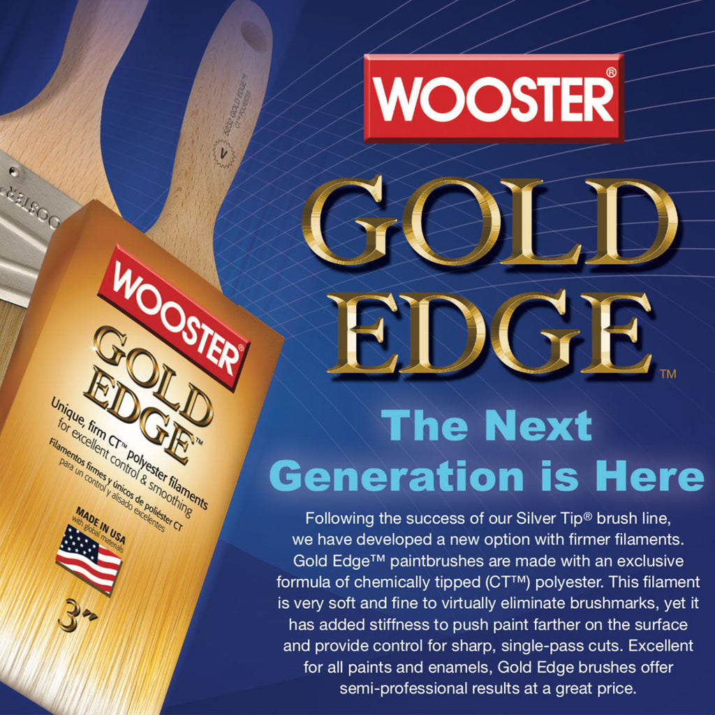 Wooster Gold Edge Flat Oval Paint Brush 5232