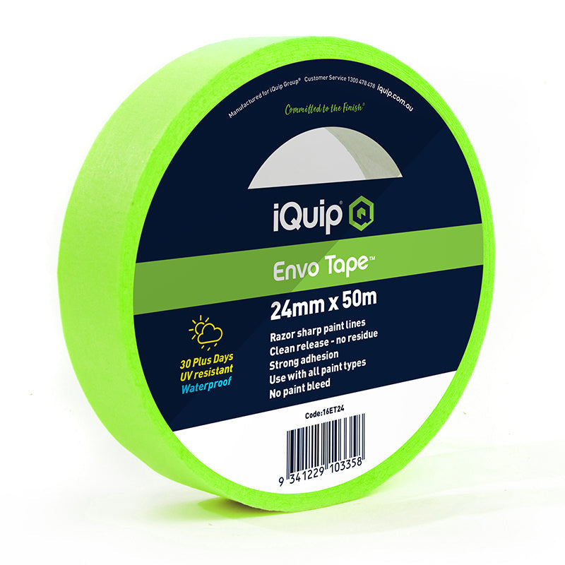 iQuip 30-Day Envo Masking Tape 24mm x 50m / Box of 36 Rolls