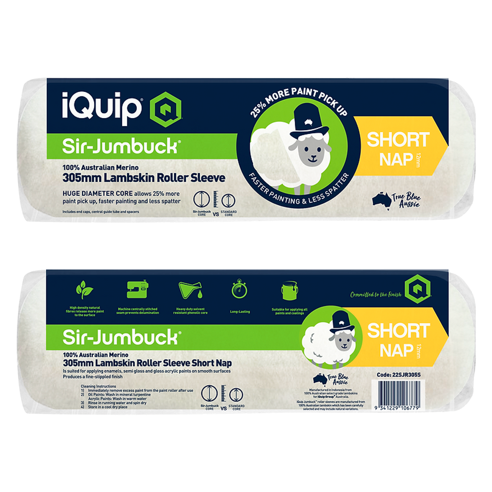 iQuip Sir Jumbuck Lambskin Complete Roller – Short Nap