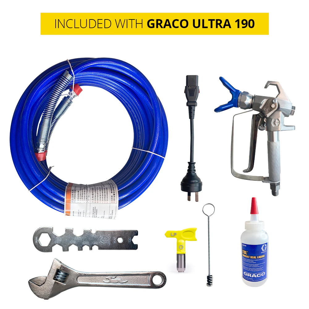 Graco Ultra 190 PC Express Electric Airless Sprayer - Stand Unit (17C384) with Value Pack